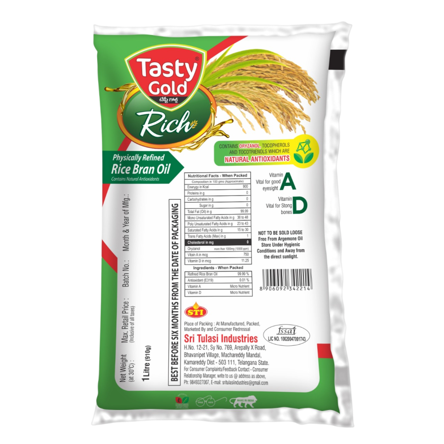 Rice Bran Oil (1L) Pouch