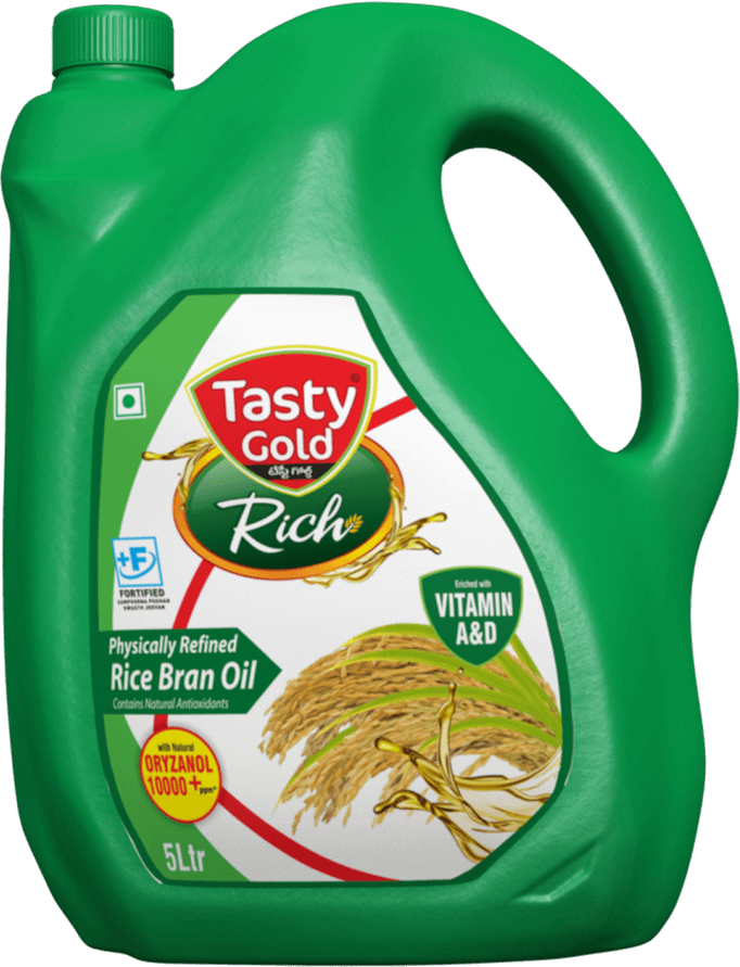 Tasty Gold Rich Physically <br>Refined Rice Bran Oil