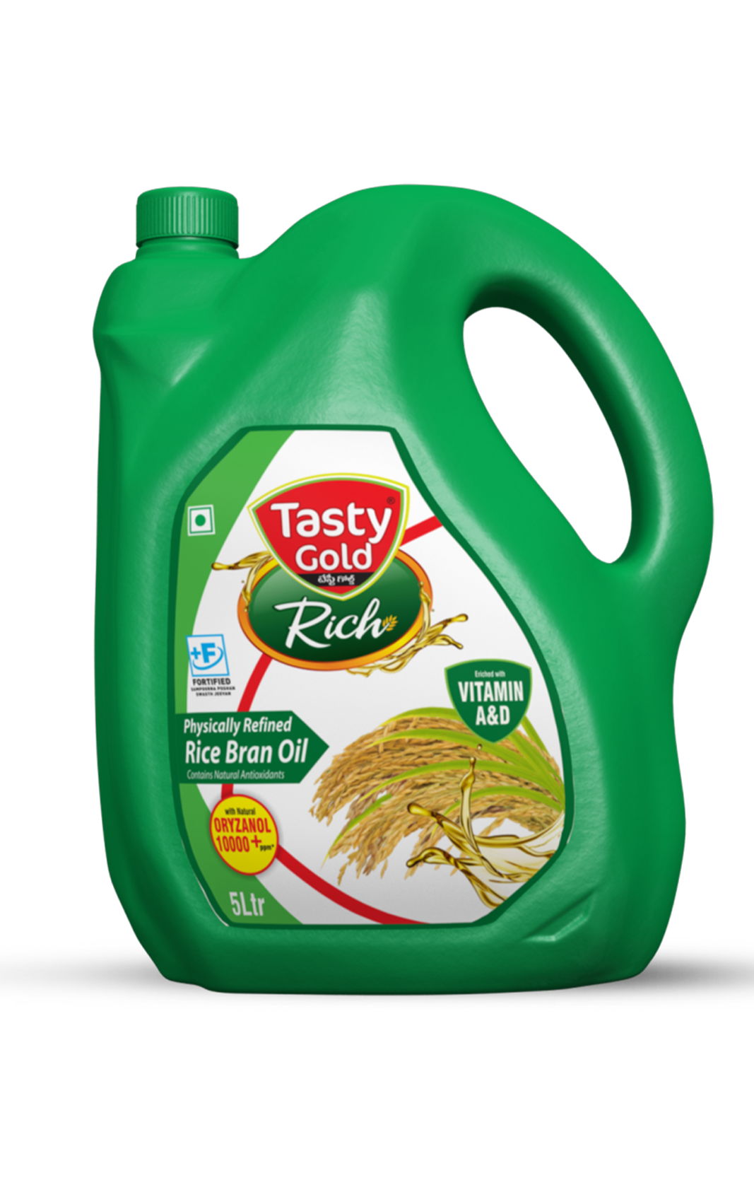 Tasty Gold Rich Physically <br>Refined Rice Bran Oil